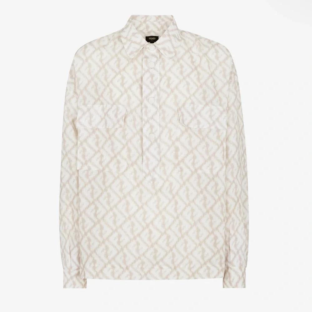 FENDI NWT MEN OVERSIZED LOOSE FIT SHIRT/WOVEN FABRIC  ROCK size 41 / JACKET